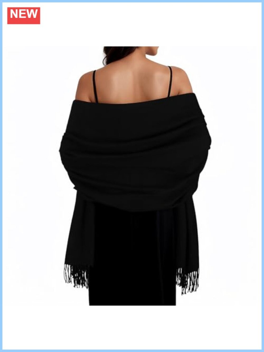 Women's Pashmina Shawl Wrap Soft Polyester Blend Wedding Evening Scarf